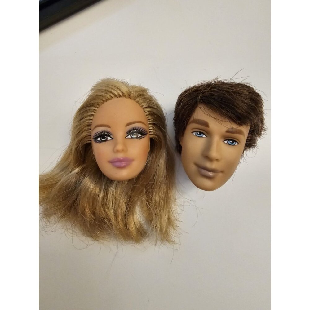 Mattel 2006 era Fashion Fever Barbie and Prince Derek Heads Only OOAK Restore